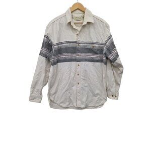 Eddie Bauer Vintage Cotton Chamois Long Sleeve Button Up Shirt Mens Large Tall